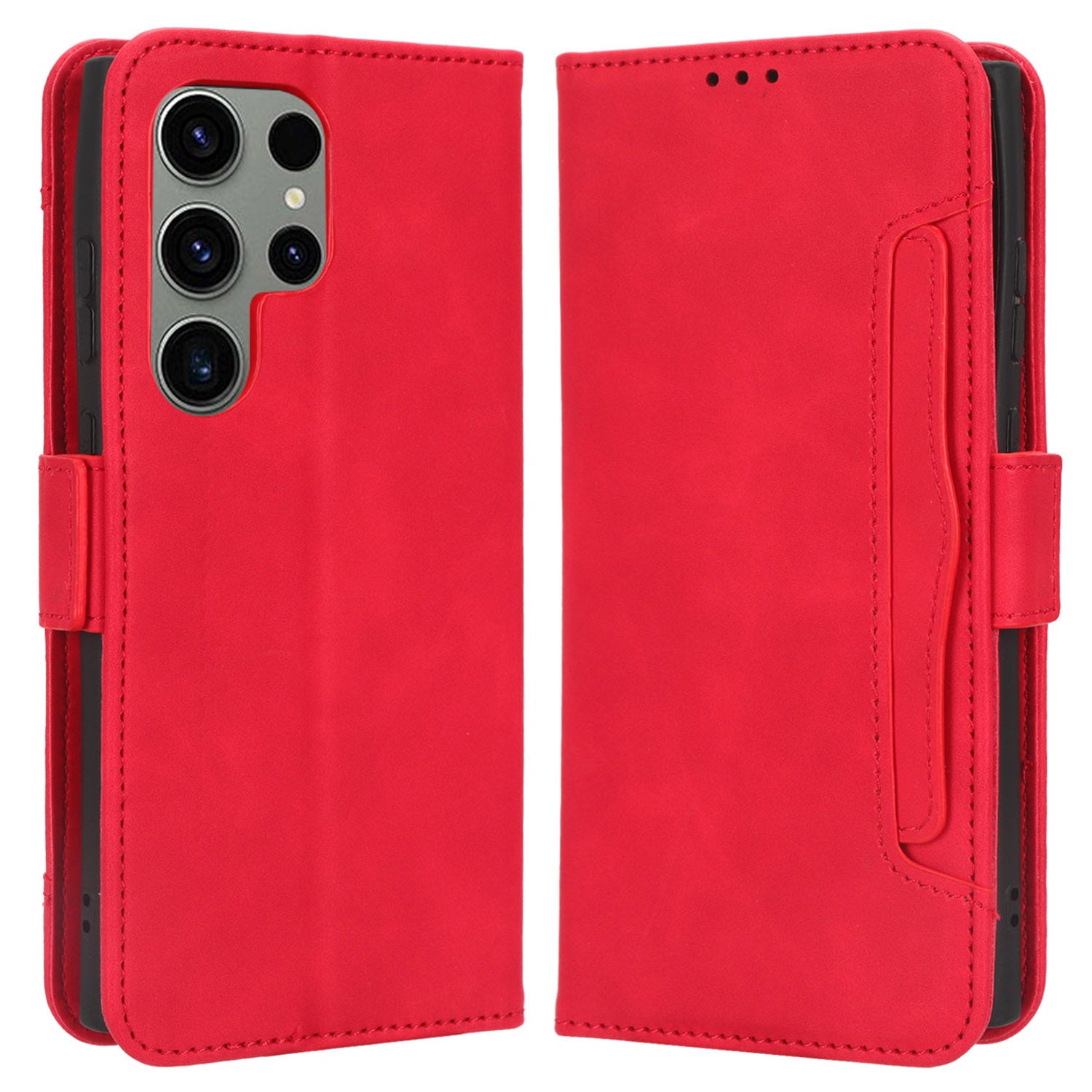 For Samsung Galaxy S23 Ultra Multiple Card Slots PU Leather Phone Cover Stand Wallet Flip Case For Samsung Galaxy S23 Ultra Multiple Card Slots PU Leather Phone Cover Stand Wallet Flip Case